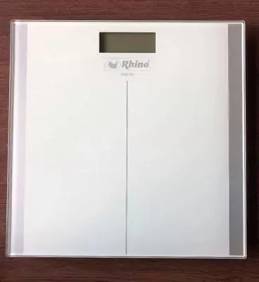 Foto de teste da balança digital Rhino Baba 180